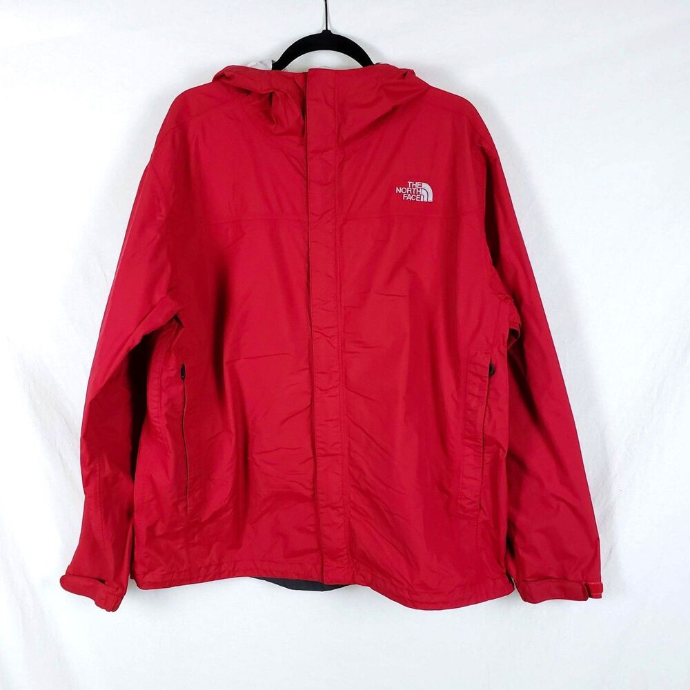 The North Face Hyvent 2.5L Rain Jacket Mens XL Red Lightweight Packable Gorpcore